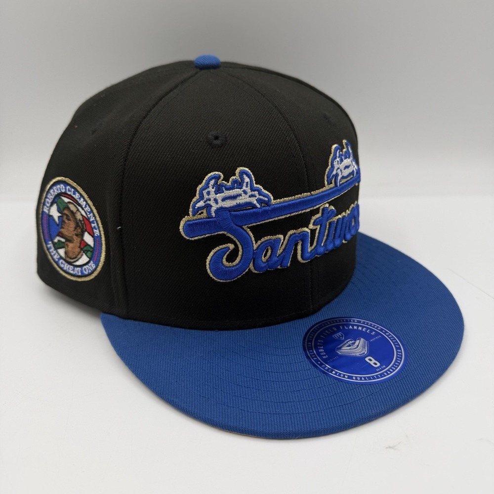 Santurce Crabbers Cangrejeros Ebbets Field Flannels Hat‎ Sz 8 Roberto Clemente